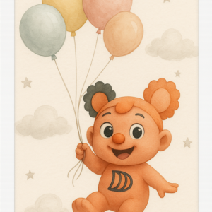 Lilleloos balloons: Poster för barnrum