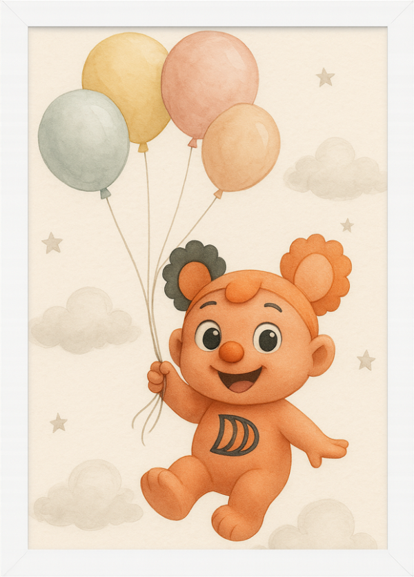 Lilleloos balloons: Poster för barnrum