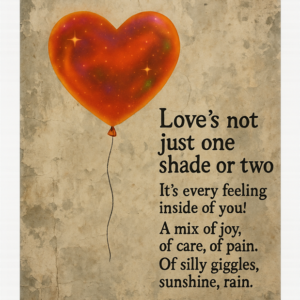 En varm och meningsfull poster från Duddaloos som sprider kärlek och eftertanke i hemmet.