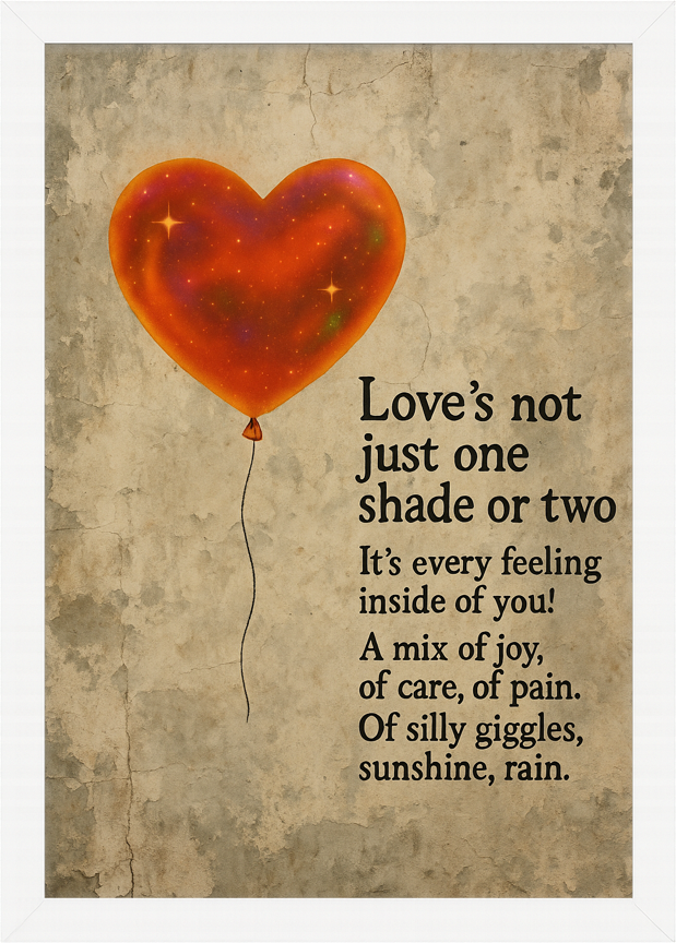 En varm och meningsfull poster från Duddaloos som sprider kärlek och eftertanke i hemmet.