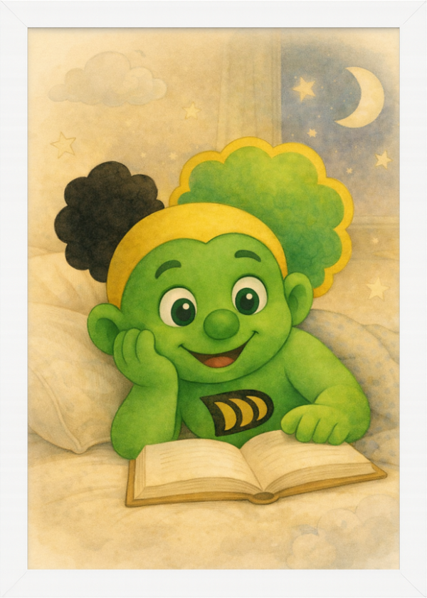 En stillsam och varm poster från Duddaloos som sprider lugn och trygghet i barnrummet.